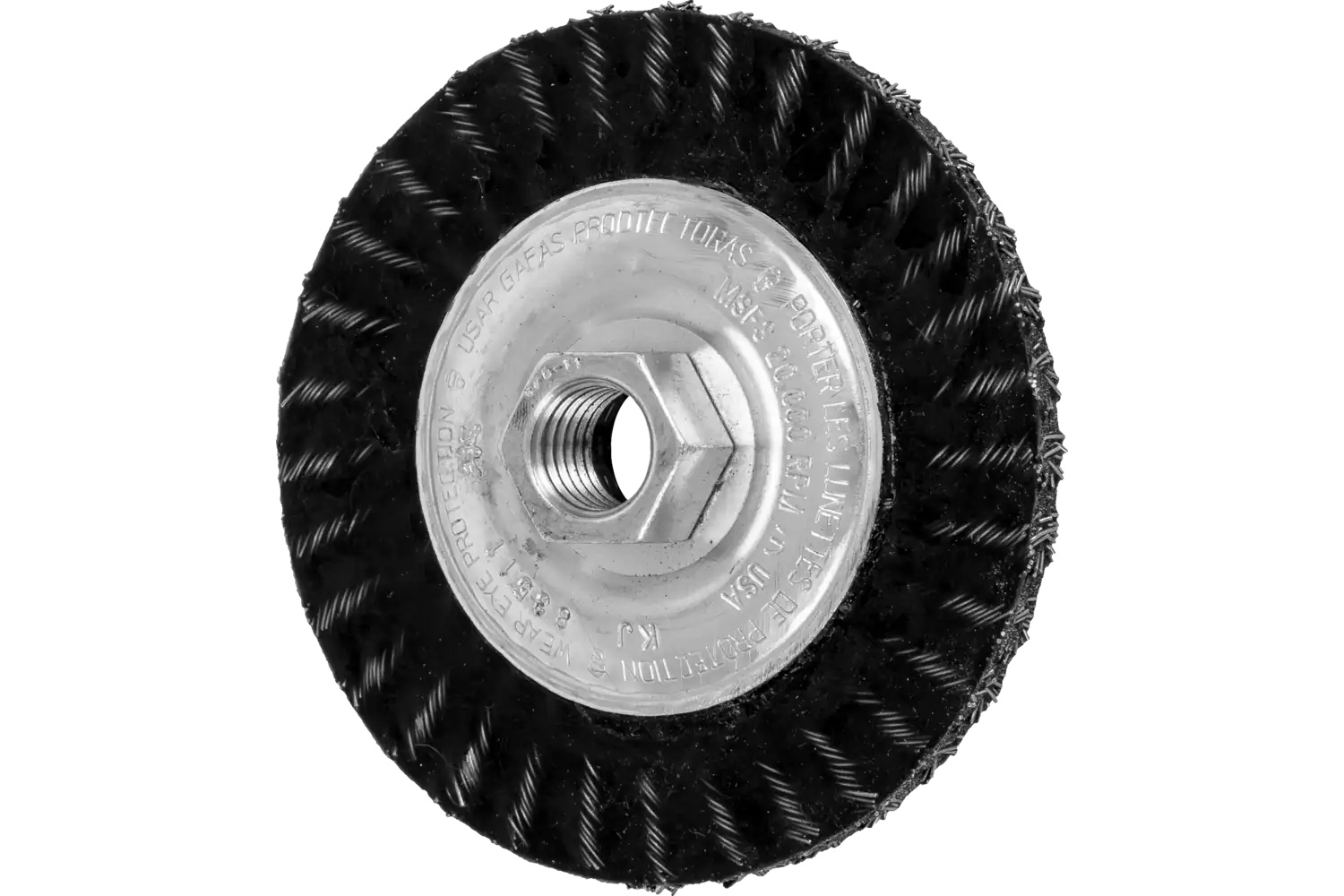 Show details for Pferd Encapsulated Stringer Bead Brush 4" Dia .020 Cs 5/8-11 Thread Ecap Grade E4 Picture of Pferd Encapsulated Stringer Bead Brush 4" Dia .020 Cs 5/8-11 Thread Ecap Grade E4